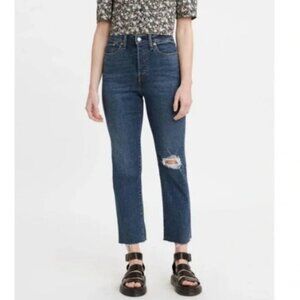 Levi’s High Rise Wedgie Straight Cropped Jeans - 25
